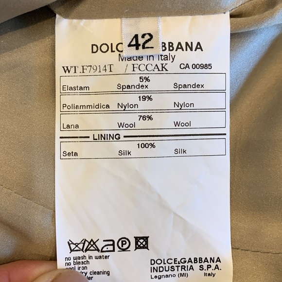 DOLCE & GABBANA, VEST, made in Italy wool size 42 - Picture 8 of 9